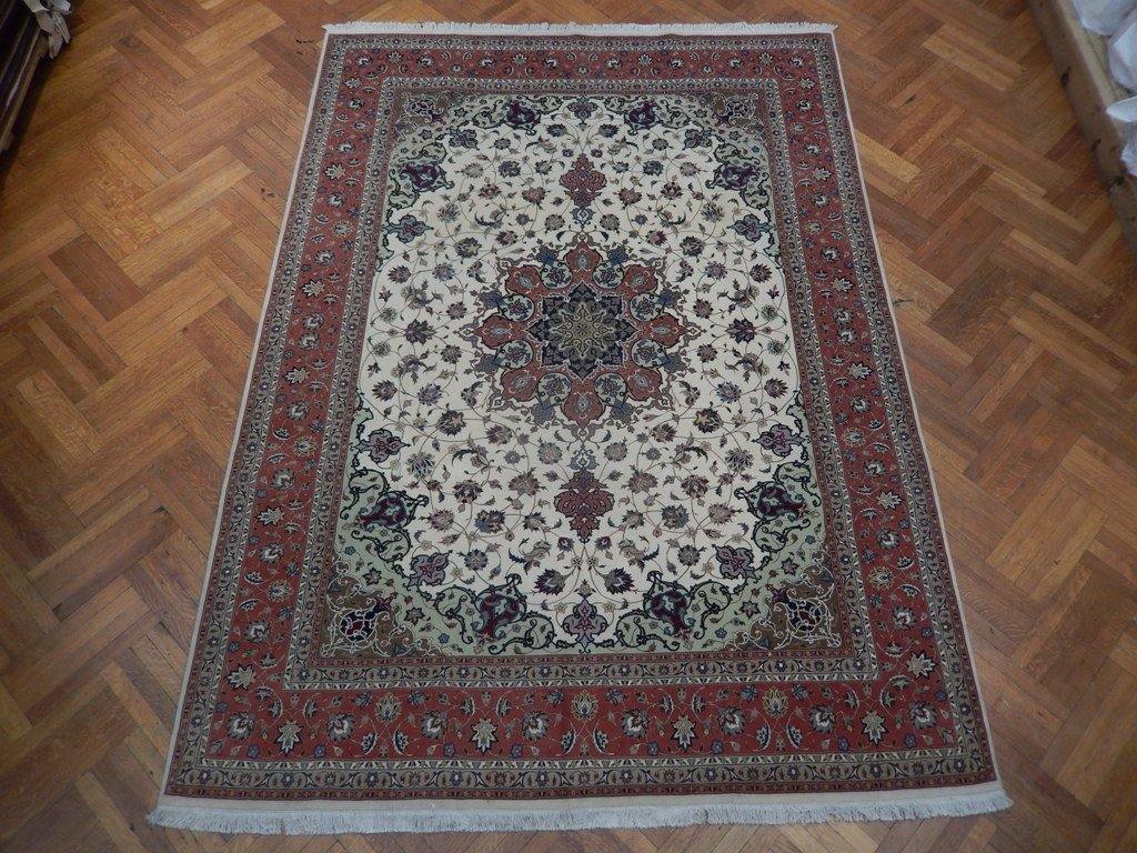 8x11 Authentic Handmade High End Wool & Silk Persian Tabriz Rug - Iran - bestrugplace