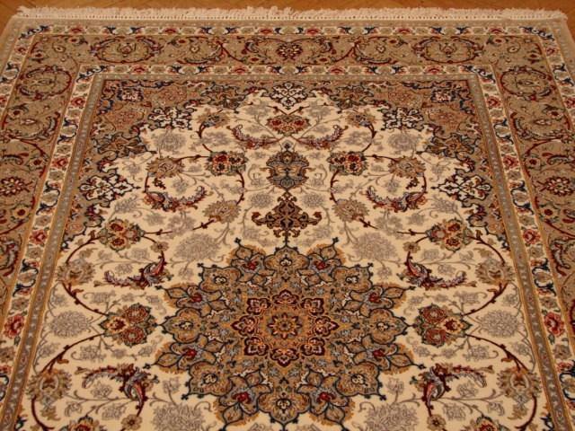 5x8 Authentic Handmade New Persian Esfahan Rug-Signed-Iran - bestrugplace