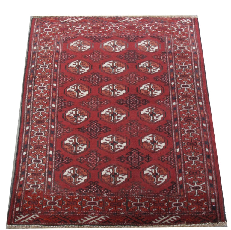 2.4 x 3.1 Red Persian Turkeman Rug 81970