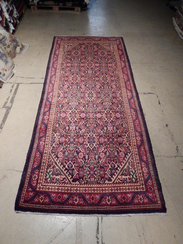 5x11 Authentic Hand Knotted Semi-Antique Persian Herati Runner - Iran - bestrugplace
