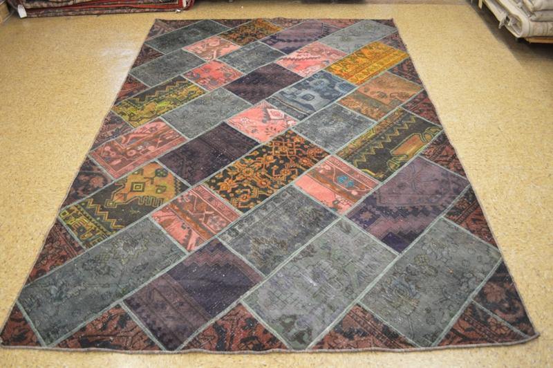 6x9 Authentic Handmade Persian Patchwork Rug - Iran - bestrugplace