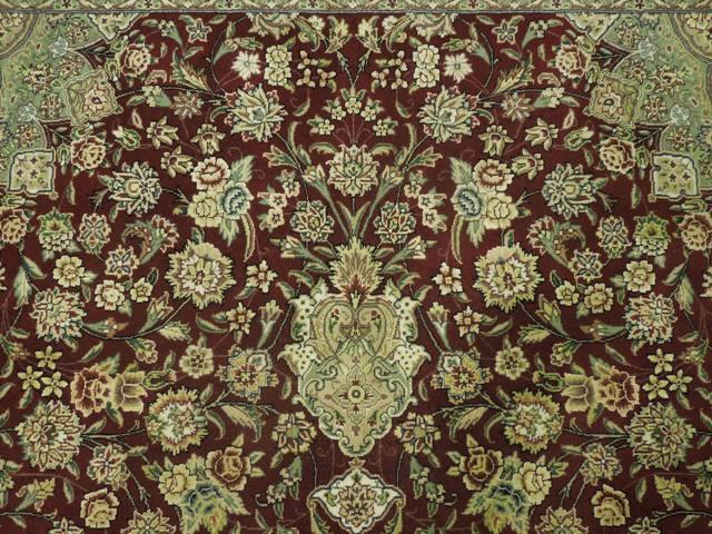 9x11 Wool and Silk Persian Design Rug-China - bestrugplace