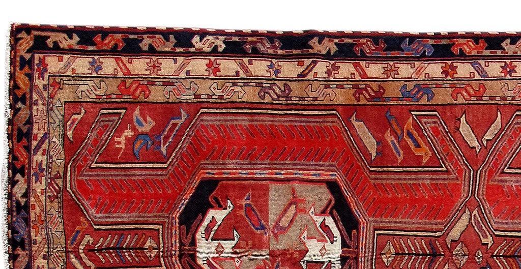 4.11 x 9.11 Red Persian Tabriz Rug 80520