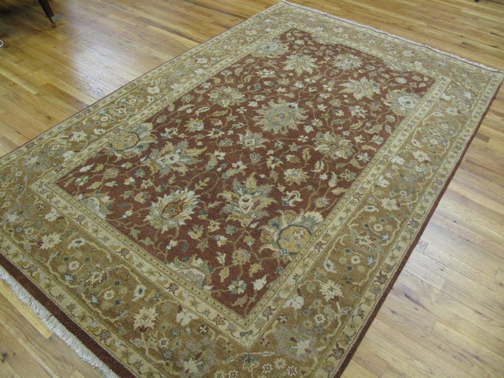 Fascinating 5x9 Authentic Hand-Knotted Vegetable Dyed Chobi Rug - India - bestrugplace