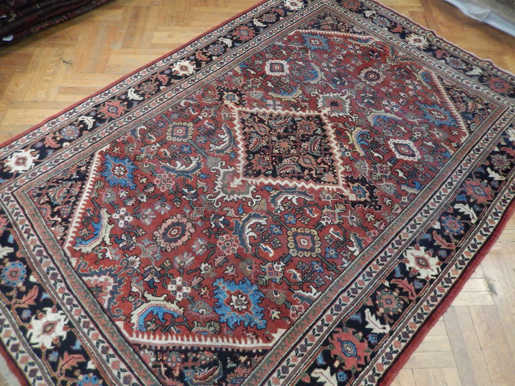 6.8 x 9.7 Red Antique Persian Heriz Rug 22847