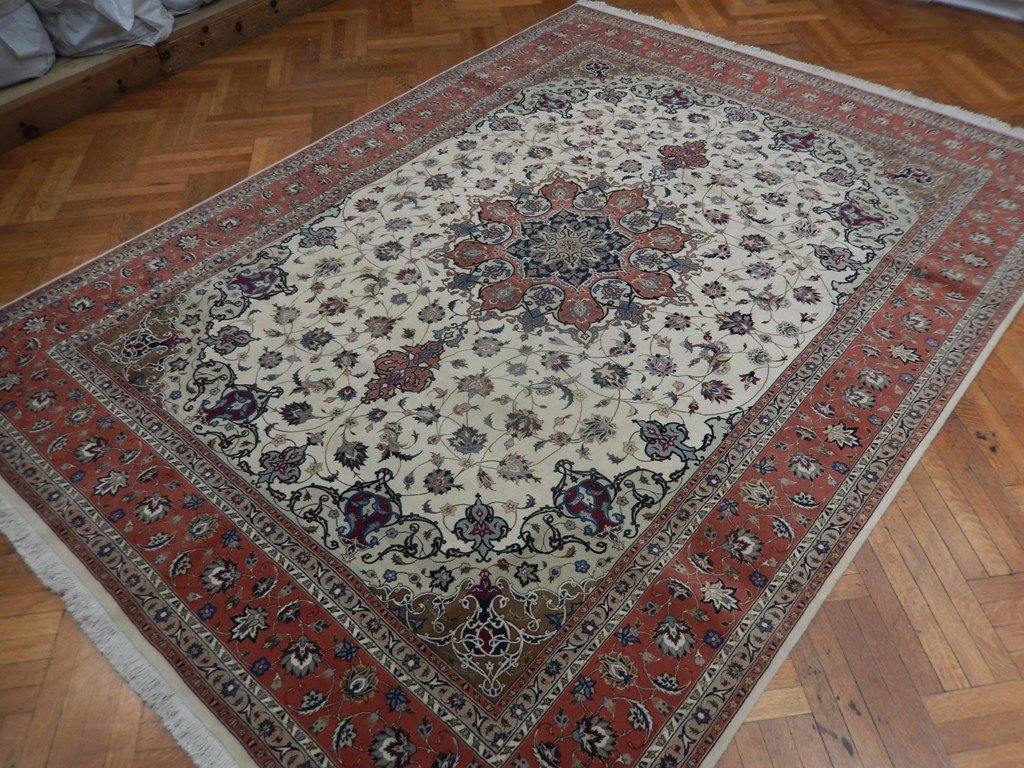 8x11 Authentic Handmade High End Wool & Silk Persian Tabriz Rug - Iran - bestrugplace