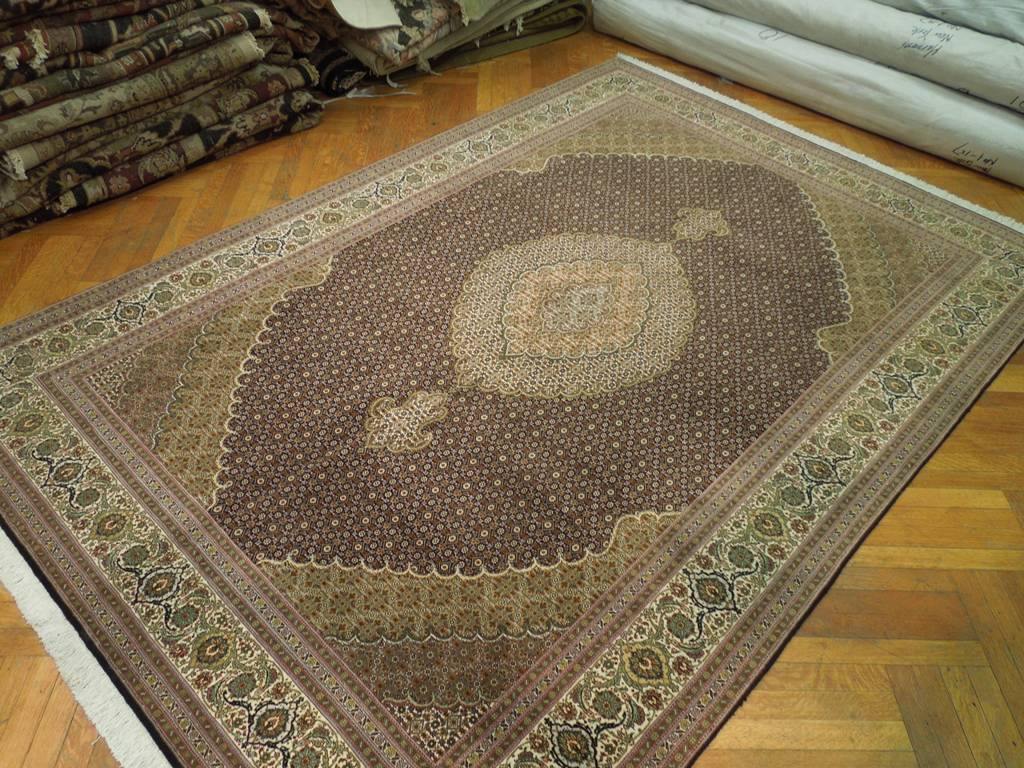 7x10 Authentic Handmade Wool & Silk High End Persian Tabriz Rug - Iran - bestrugplace