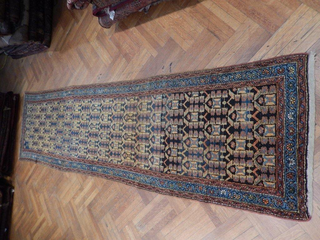 3x13 Authentic Hand Knotted Persian Hamadan Runner - Iran - bestrugplace