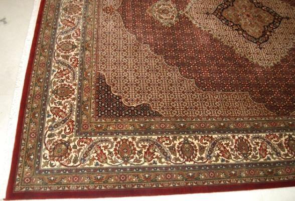 Fascinating 8x10 Authentic Handmade 13/13 Quality Tabriz Mahi Rug-India - bestrugplace