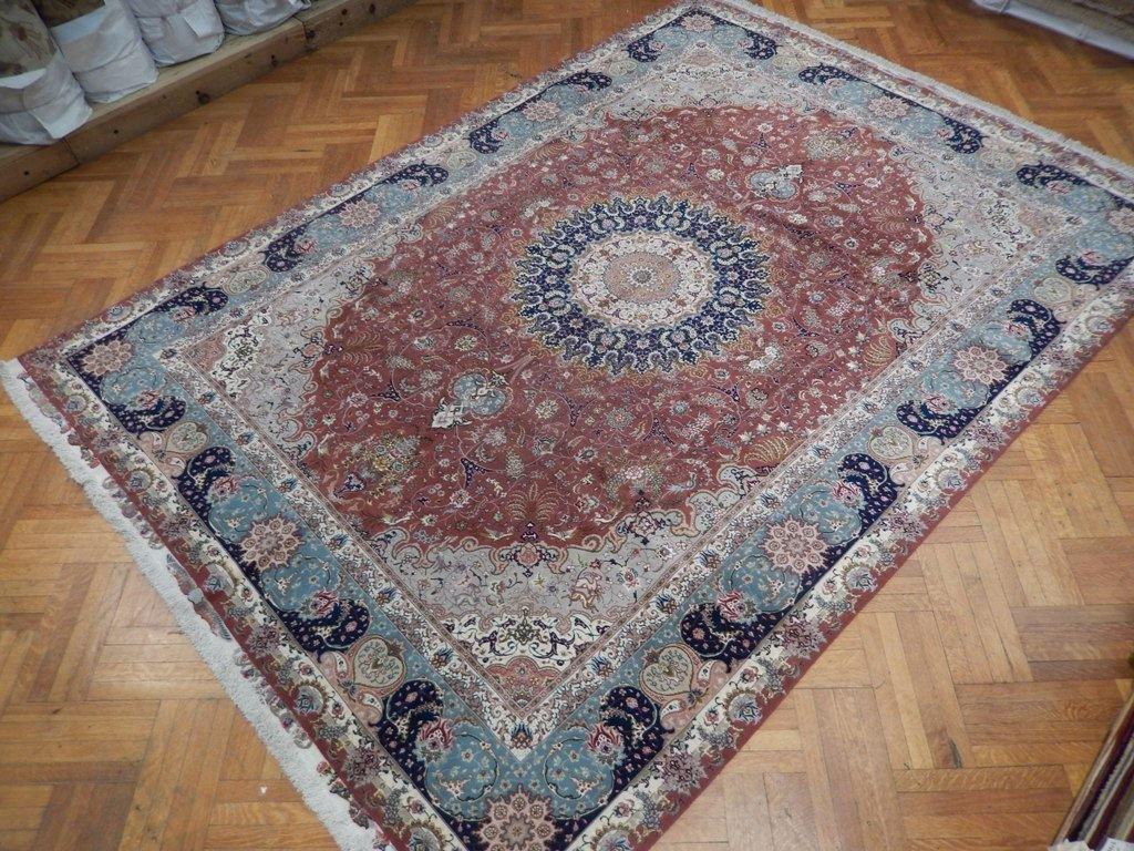 10x13 Authentic Handmade Signed Wool & Silk Persian Tabriz Rug - Iran - bestrugplace