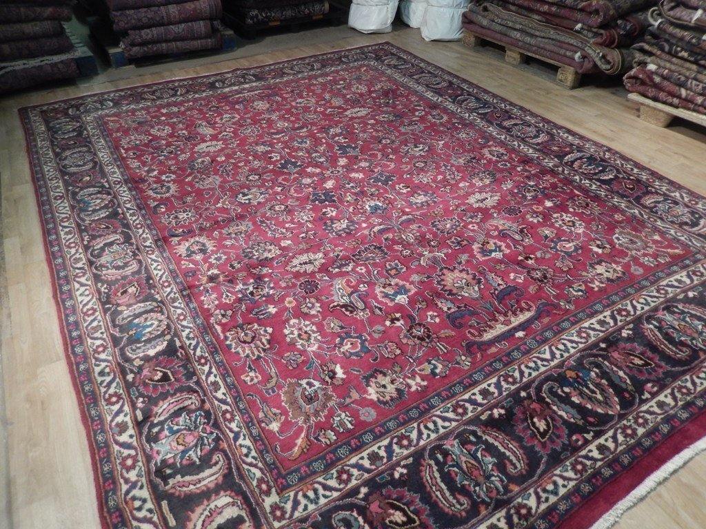 9x13 Authentic Hand Knotted Semi-Antique Persian Mahal Rug - Iran - bestrugplace