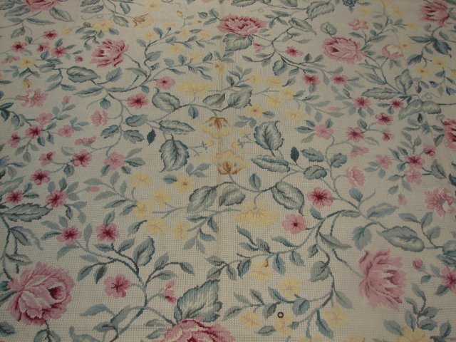7.10 x 10 FRENCH COUNTRY FLORAL Needlepoint Rug 11015