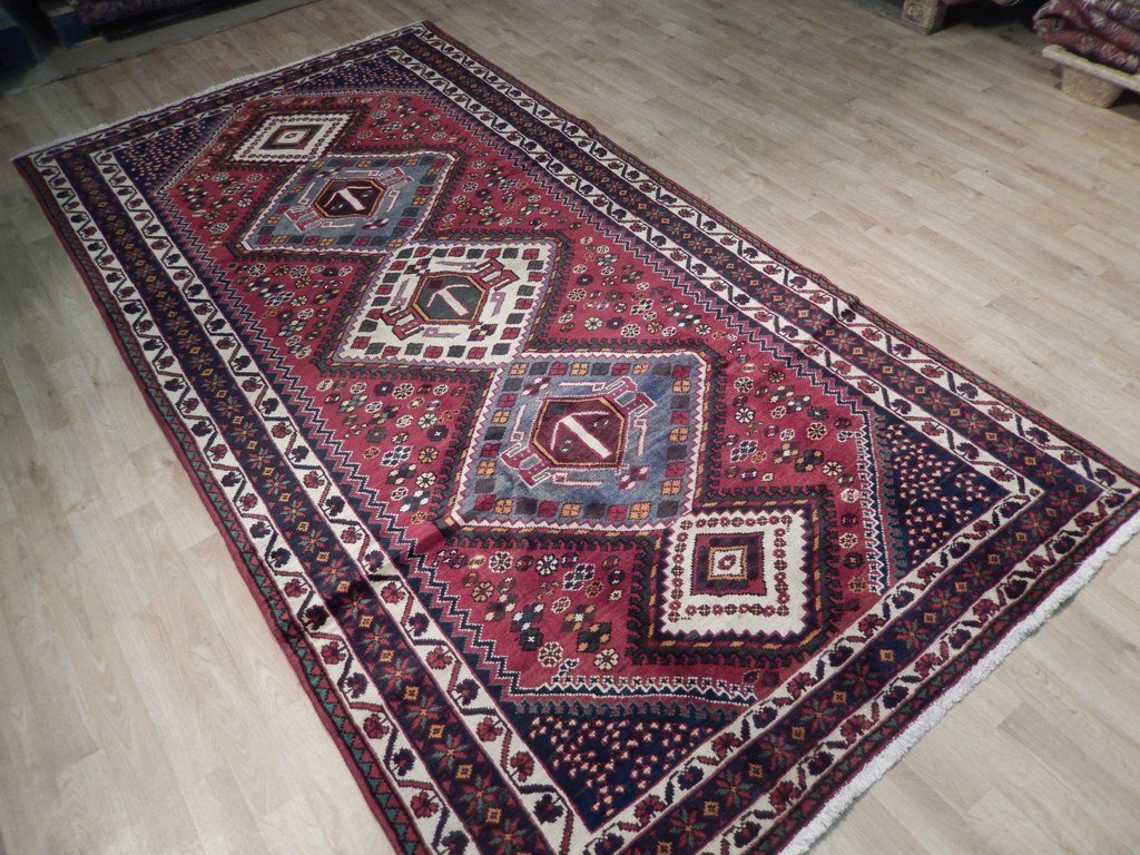 5.4 x 10.3 Red Semi-Antique Persian Abadeh Runner 74476