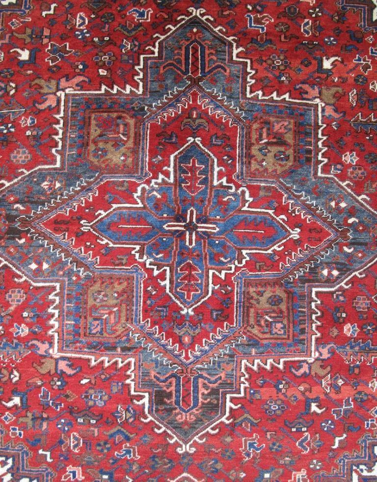 7x10 Authentic Hand-knotted Persian Heriz Rug - Iran - bestrugplace