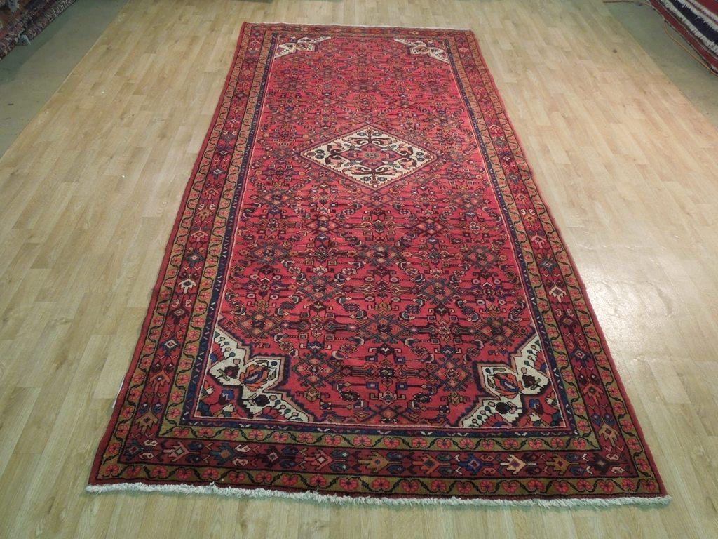 5x11 Authentic Hand Knotted Semi-Antique Persian Herati Runner - Iran - bestrugplace