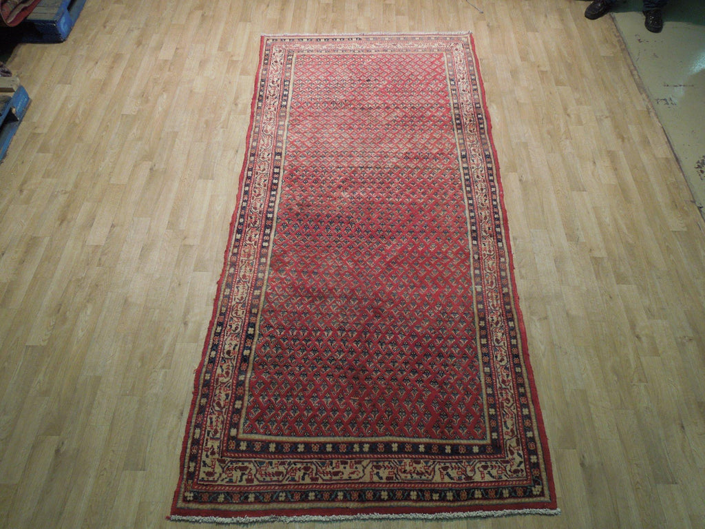 4x9 Authentic Hand-Knotted Semi-Antique Persian Mir Runner - Iran - bestrugplace