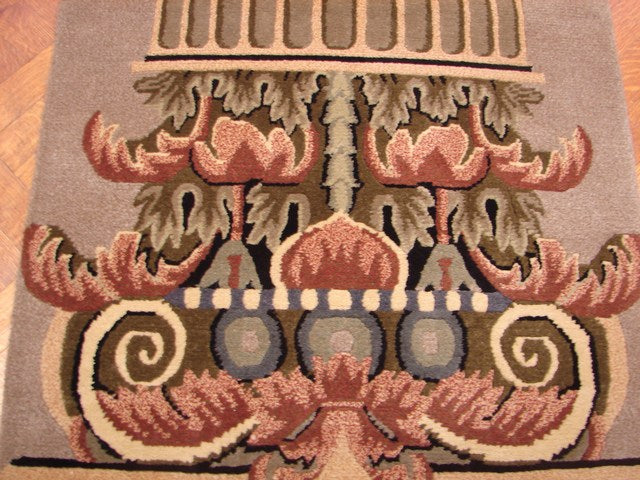 3' x 9' Green Tibet/Nepalese Runner Rug 6653