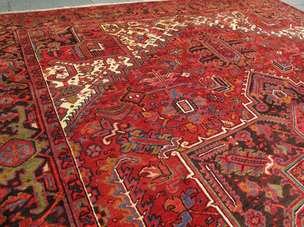 Luxurious 10x13 Authentic Hand-knotted Persian Heriz Rug - Iran - bestrugplace