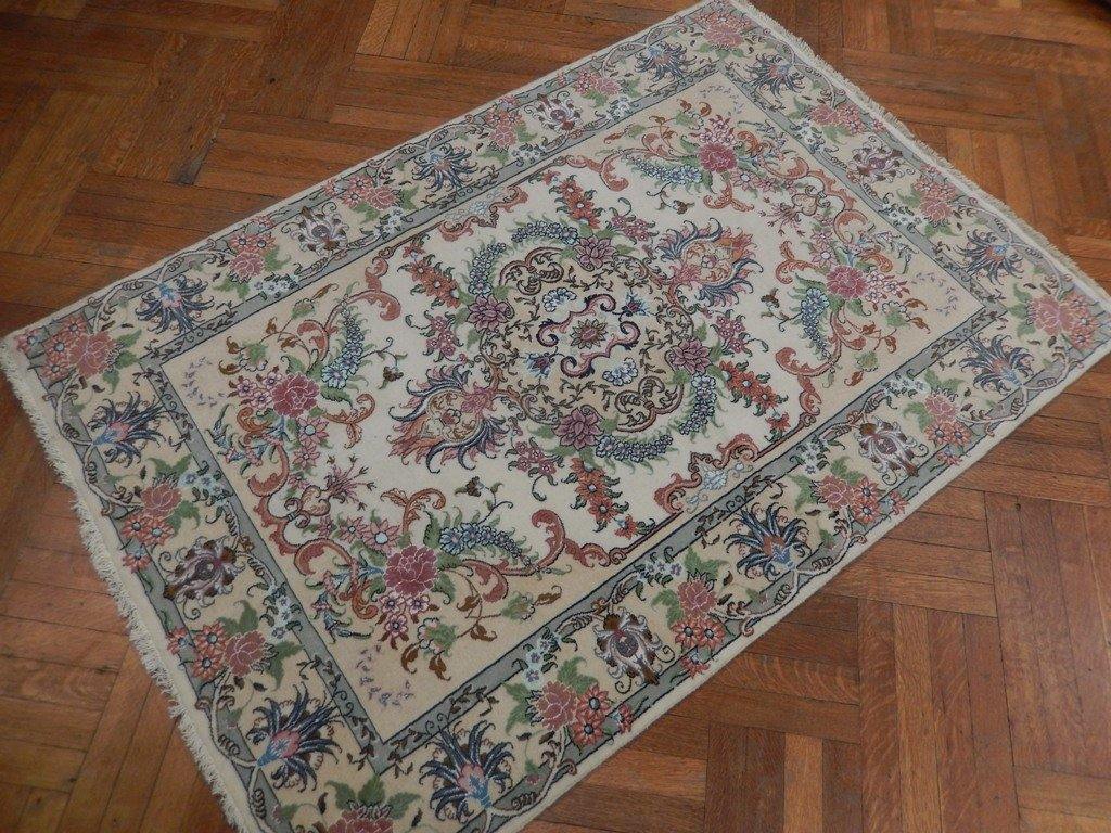 4x6 Authentic Handmade Wool & Silk Persian Rug - Iran - bestrugplace