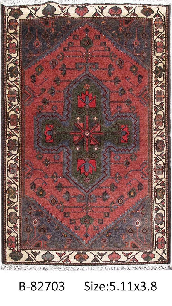 Luxurious 4x6 Authentic Hand-knotted Persian Hamadan Rug - Iran - bestrugplace