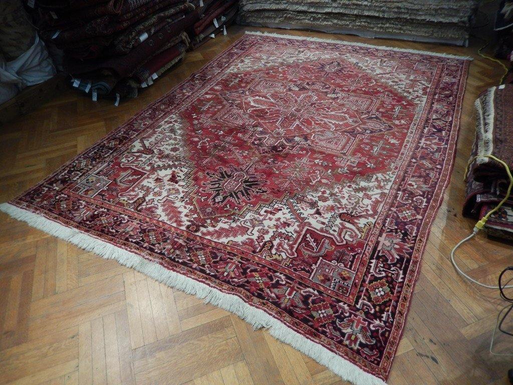 8x12 Authentic Hand Knotted Persian Heriz Rug - Iran - bestrugplace