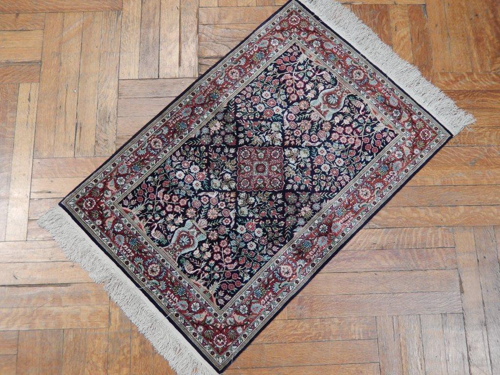 2x3 Authentic Handmade Fine Silk Persian Qum Rug - Iran - bestrugplace