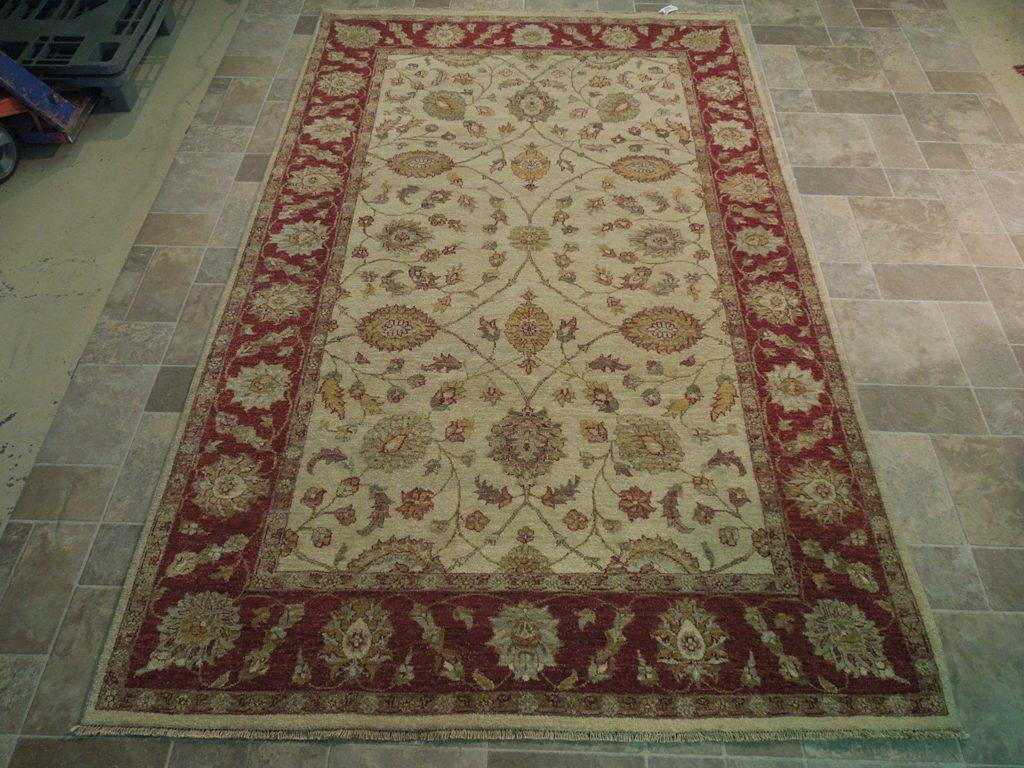 6x9 Vegetable Dyed Chobi Rug - India - bestrugplace