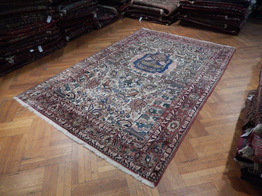 Luxurious 7x10 Authentic Hand Knotted Semi-Antique Persian Tree of Life Rug - Iran - bestrugplace