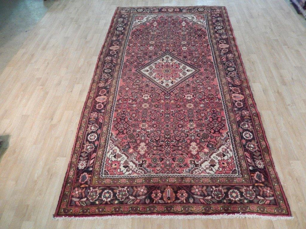 5x10 Authentic Hand Knotted Semi-Antique Persian Herati Runner - Iran - bestrugplace