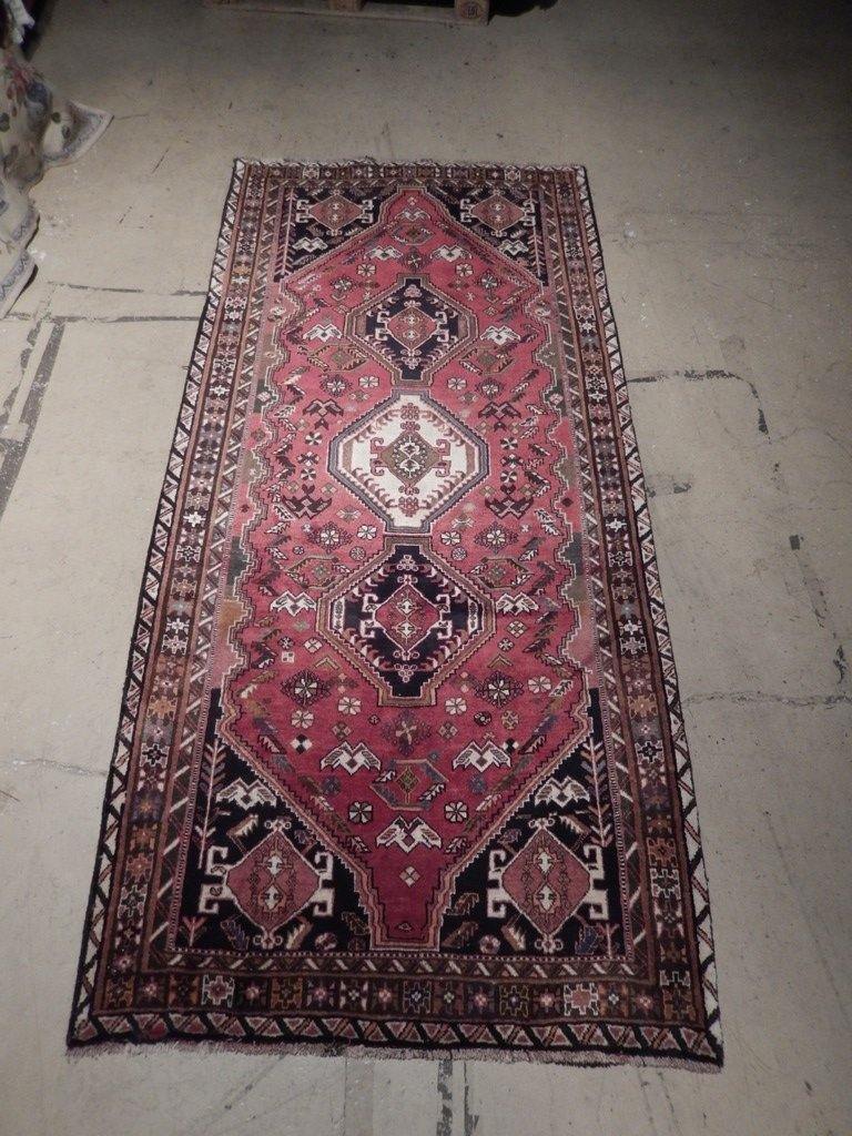 4x9 Authentic Hand Knotted Semi-Antique Persian Hamadan Runner - Iran - bestrugplace