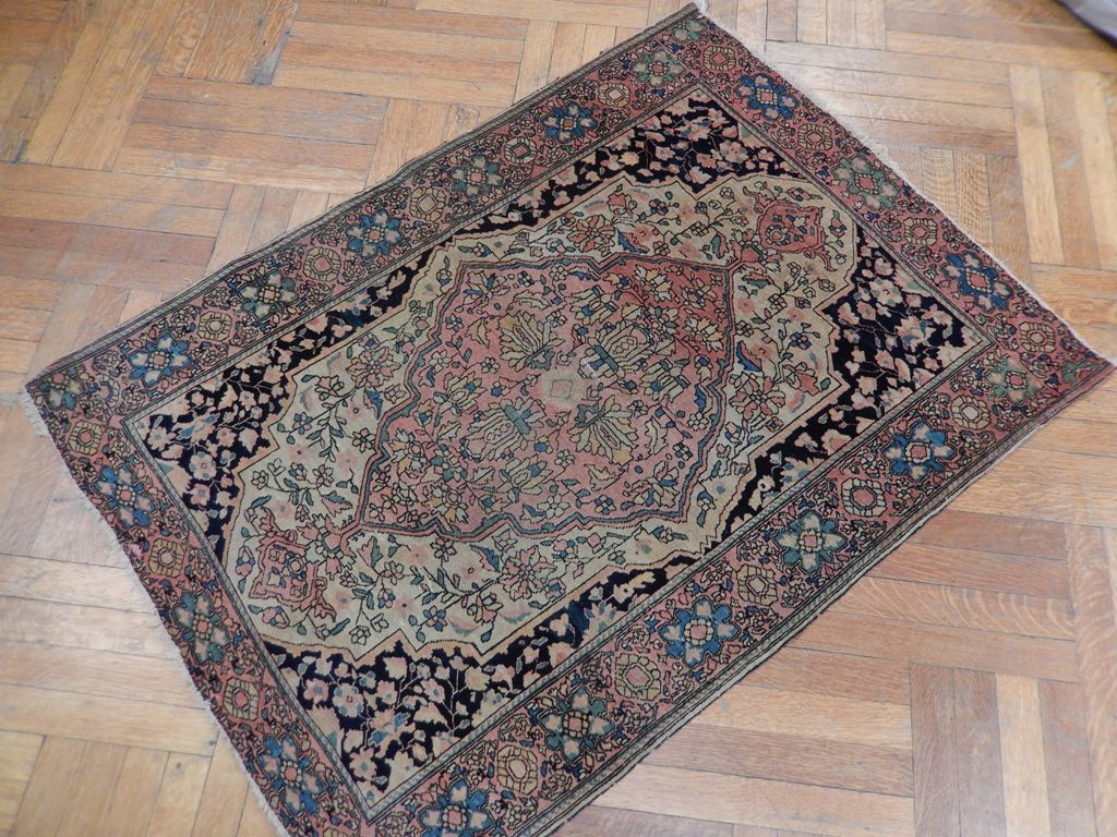 3.4 x 4.7 Antique Persian Farahan Rug 1910's #PIX-21684