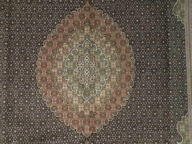 Luxurious 8x12 Authentic Handmade Persian Tabriz Mahi Wool&Silk Rug-Iran - bestrugplace