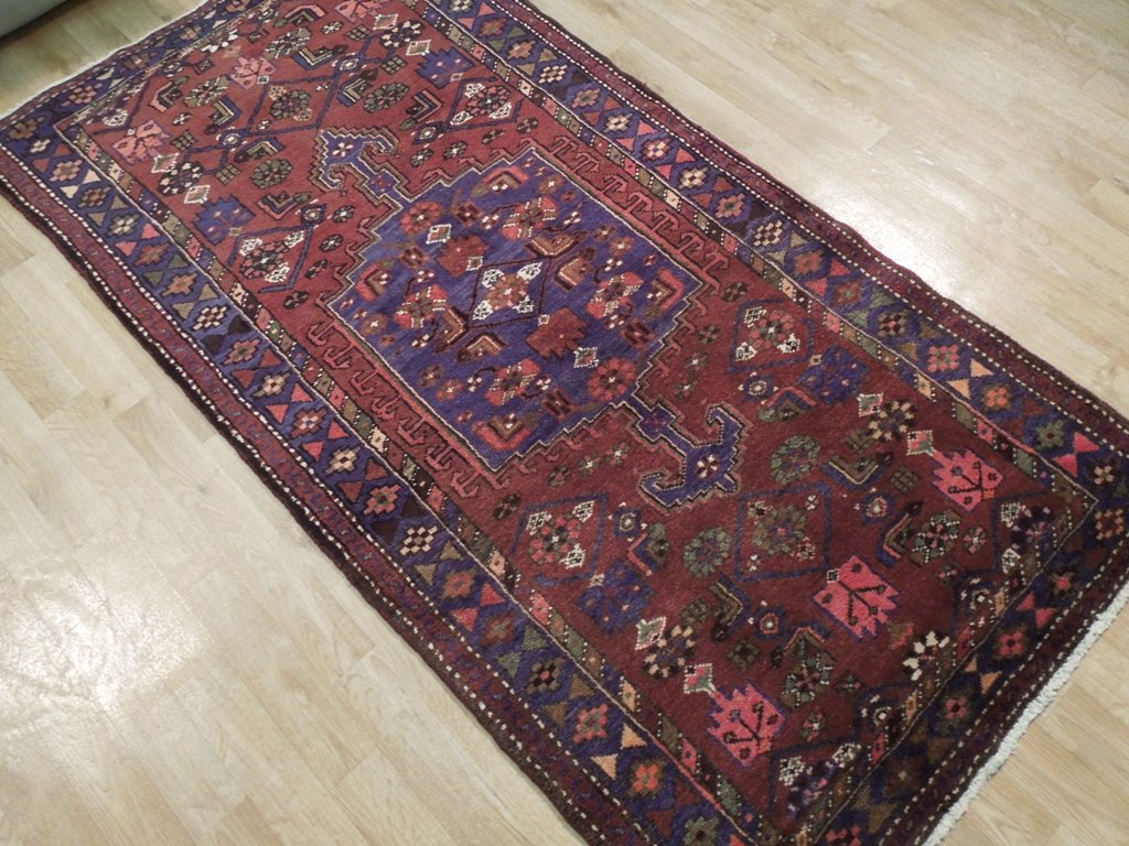 4' x 7' Red-Semi-Antique-Persian-Hamad-Rug.jpg