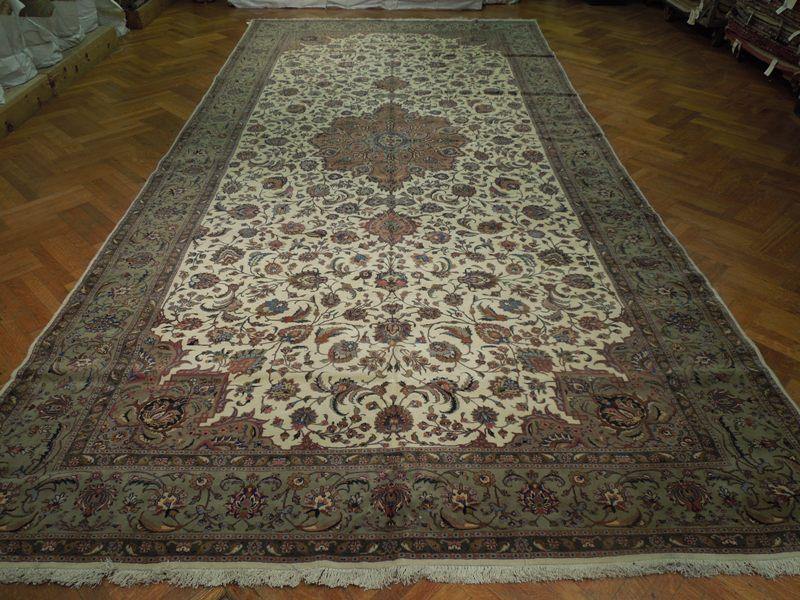 9x20 Authentic Handmade Persian Tabriz Rug-Iran - bestrugplace