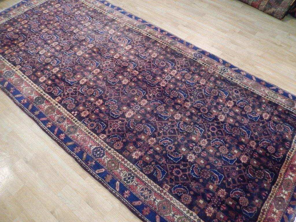 5x10 Authentic Handmade Semi-Antique Persian Herati Runner - Iran - bestrugplace