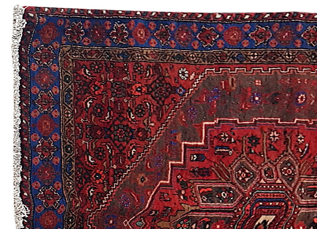 4.11 x 6.10 Red Persian Kurd Bijar Rug 80218