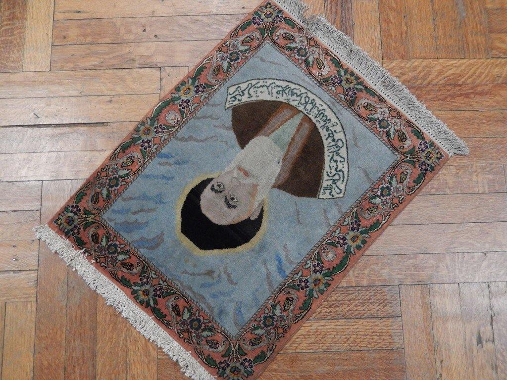 2x2 Authentic Handmade Persian Qum Wool & Silk Rug - Iran - bestrugplace