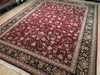 Load image into Gallery viewer, Luxurious-Authentic-Wool-Silk-Burgundy-Rug.jpg