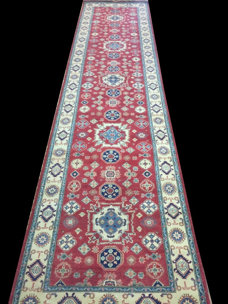 4.6 x 19.2 Red Yakash Kazak Rug 28021