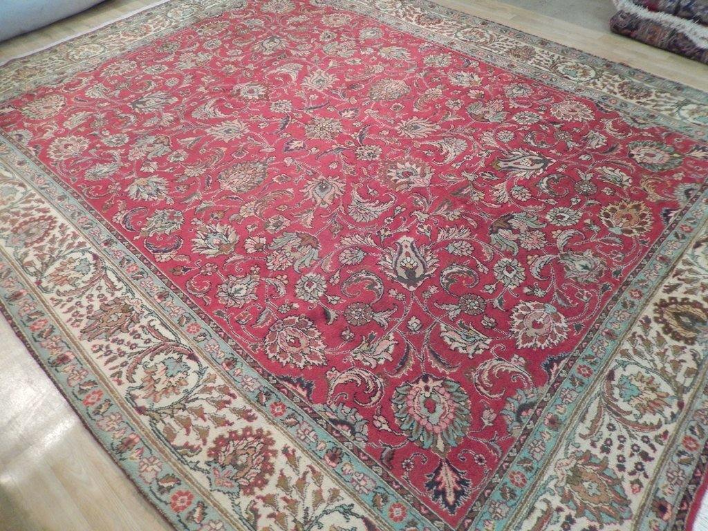 9x12 Authentic Handmade Semi-Antique Persian Kashmar Rug - Iran - bestrugplace