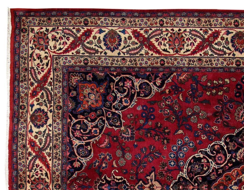 8x11 Authentic Hand Knotted Persian Mashad Rug - Iran - bestrugplace