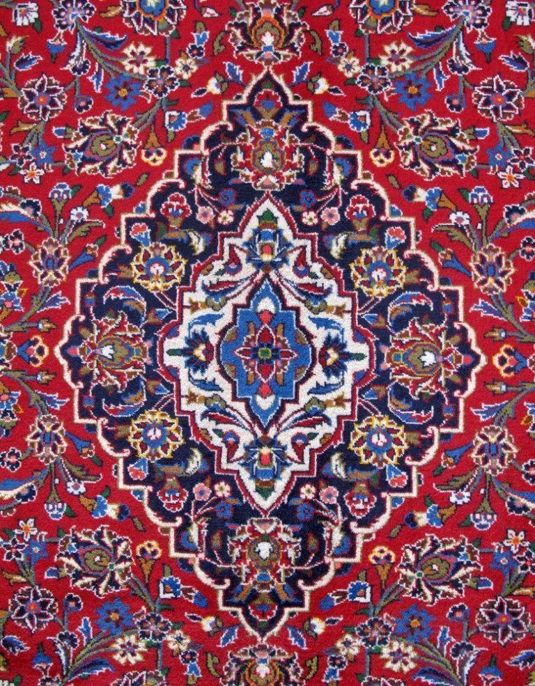 8x12 Authentic Hand-knotted Persian Signed Kashan Rug - Iran - bestrugplace