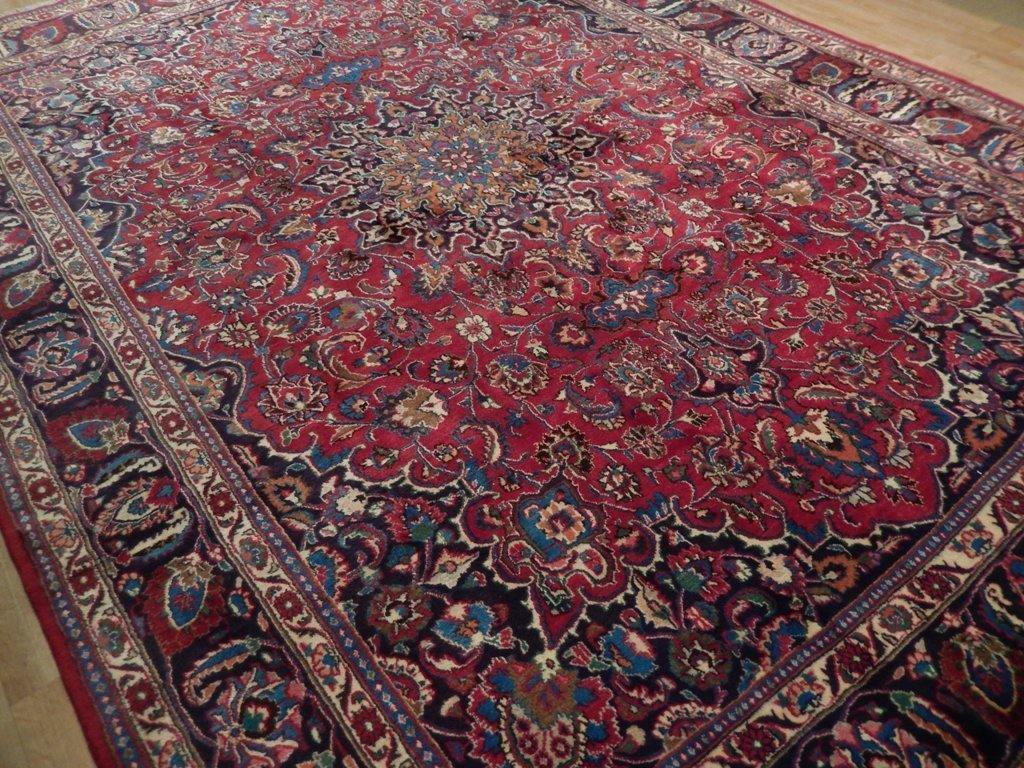 9x13 Authentic Hand Knotted Semi-Antique Persian Tabriz Rug - Iran - bestrugplace