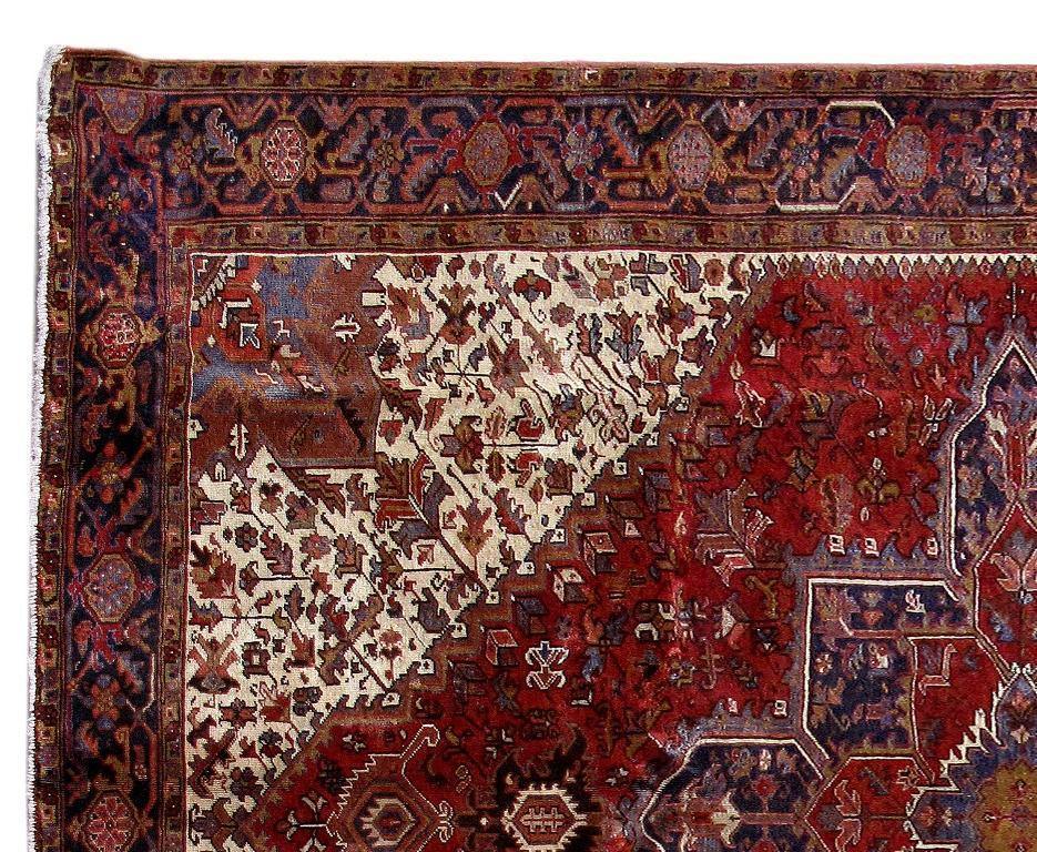 10x13 Authentic Hand Knotted Persian Heriz Rug - Iran - bestrugplace
