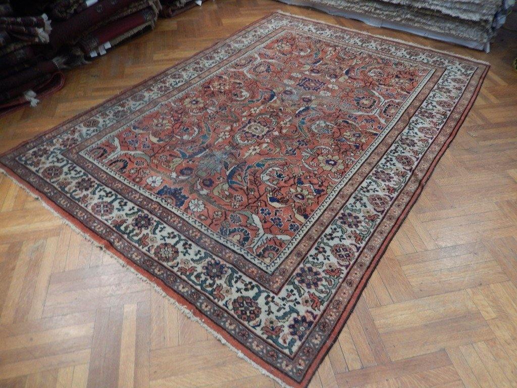 7x10 Authentic Hand Knotted Antique Persian Tabriz Rug - Iran - bestrugplace