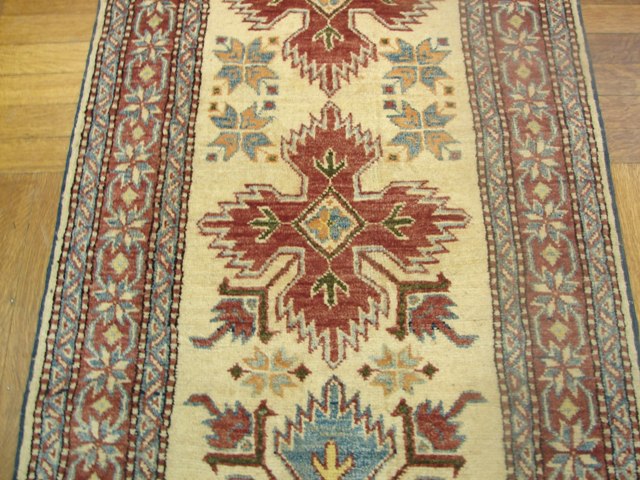 2' x 11' Ivory Kazak Runner Rug 11765