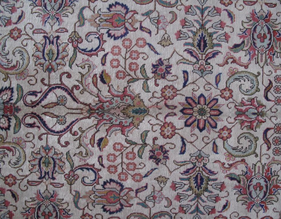 SIGNED 10x14 Vintage Persian Tabriz Rug - Iran 82211 - bestrugplace