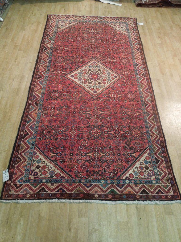 5x11 Authentic Hand Knotted Semi-Antique Persian Herati Runner - Iran - bestrugplace