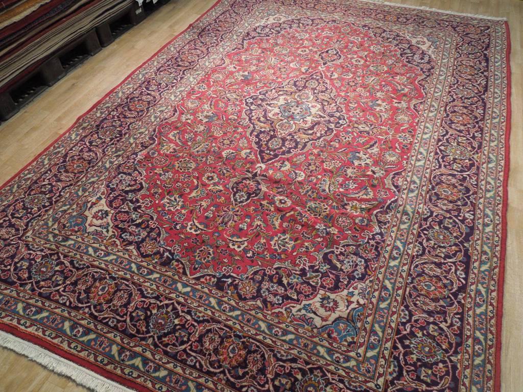 Dazzling 8x12 Authentic Handmade Persian Kashan Rug - Iran - bestrugplace