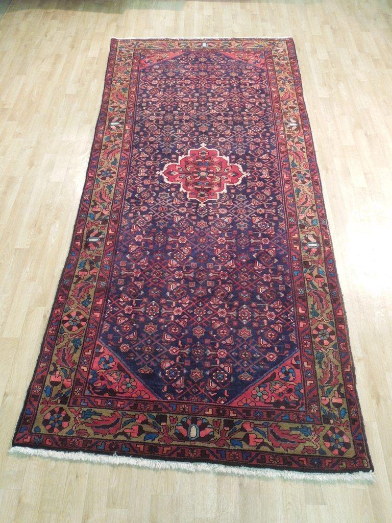 5x10 Authentic Hand Knotted Semi-Antique Persian Herati Runner - Iran - bestrugplace